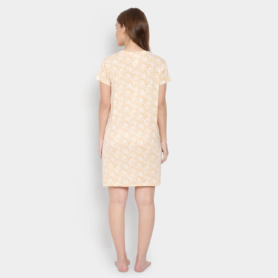 All Over Print Knee Length Women, गहरा पीला, large image number null