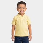 Boys Yellow Polo Neck Polo T-Shirt, पीला, small
