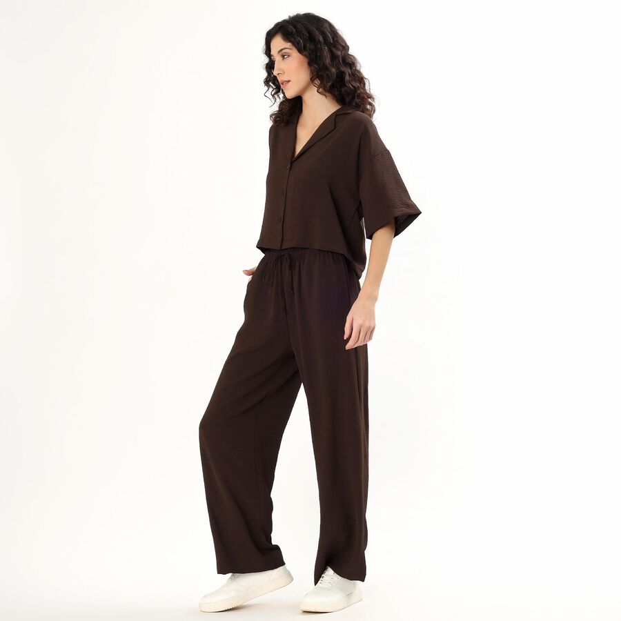 Women's Brown Solid Ethnic Set, Brown, large