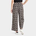 Women's Black Regular Fit Printed Palazzos, Black, small