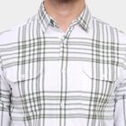 Men's 100% Cotton Casual Shirt, हल्का हरा, small