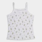 Girls' 100% Cotton Vest (Pack of 2), White, small