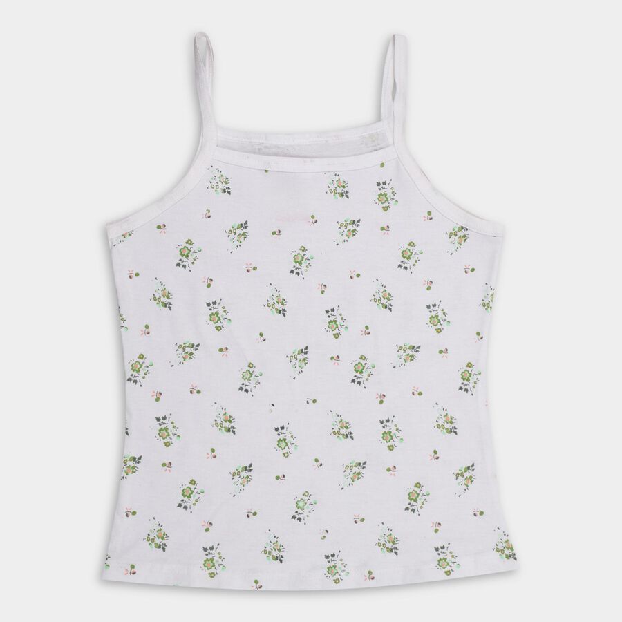 Girls' 100% Cotton Vest (Pack of 2), White, large