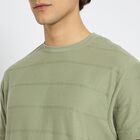 Men's 100% Cotton Round Neck Half Sleeves T-Shirt , हल्का हरा, small