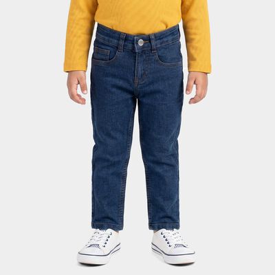 Boys Blue Straight Fit Classic 5 Pocket Jeans
