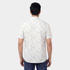 Men's Grey Cotton Casual Shirt, हल्का ग्रे, small