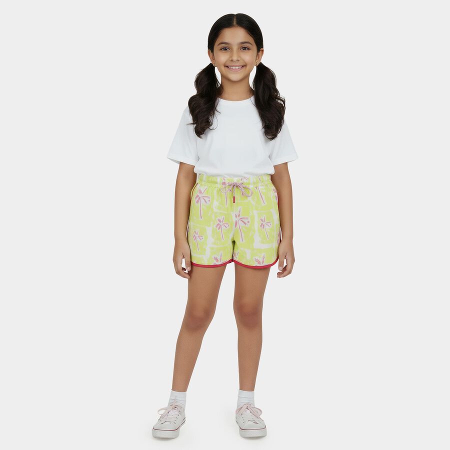 Girls' Shorts, Light Green, large