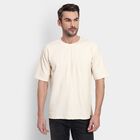 Men's Round Neck Half Sleeves T-Shirt , Off White, small image number null