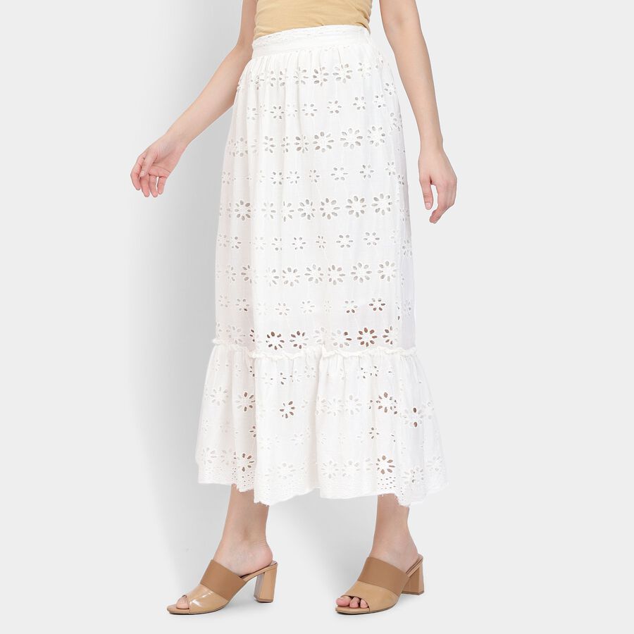 Ladies' Lehenga Skirt, Off White, large image number null