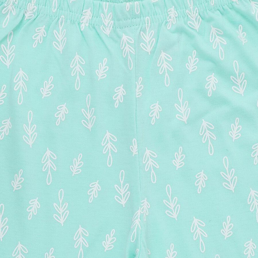 Girls' Pyjama, हल्का हरा, large image number null