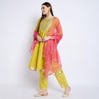 Ladies' Kurta Pyjama Set with Dupatta, ओलिव, small image number null