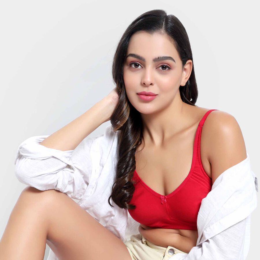 Solid Bra, Red, large image number null