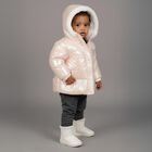 Infants Light Pink Round Casual Jacket, हल्का गुलाबी, small image number null
