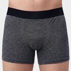 Men's Dark Grey Regular Fit Elasticated Trunks, Dark Grey, small