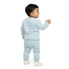 Infants' Light Blue Round Neck Quilted Baba Suit, हल्का नीला, small image number null