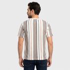 Men's White Round Neck Regular T-Shirt, White, small