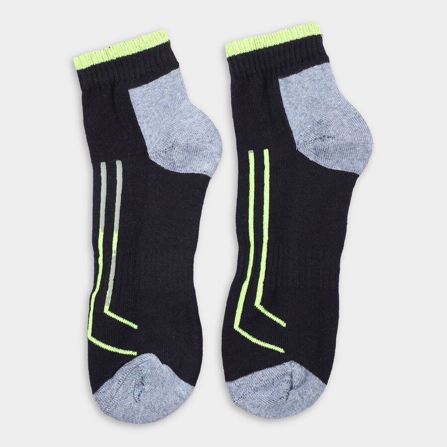 Men's Socks (Pack of 3), Navy Blue, large
