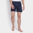 Men's 100% Cotton Boxers, नेवी ब्लू, small