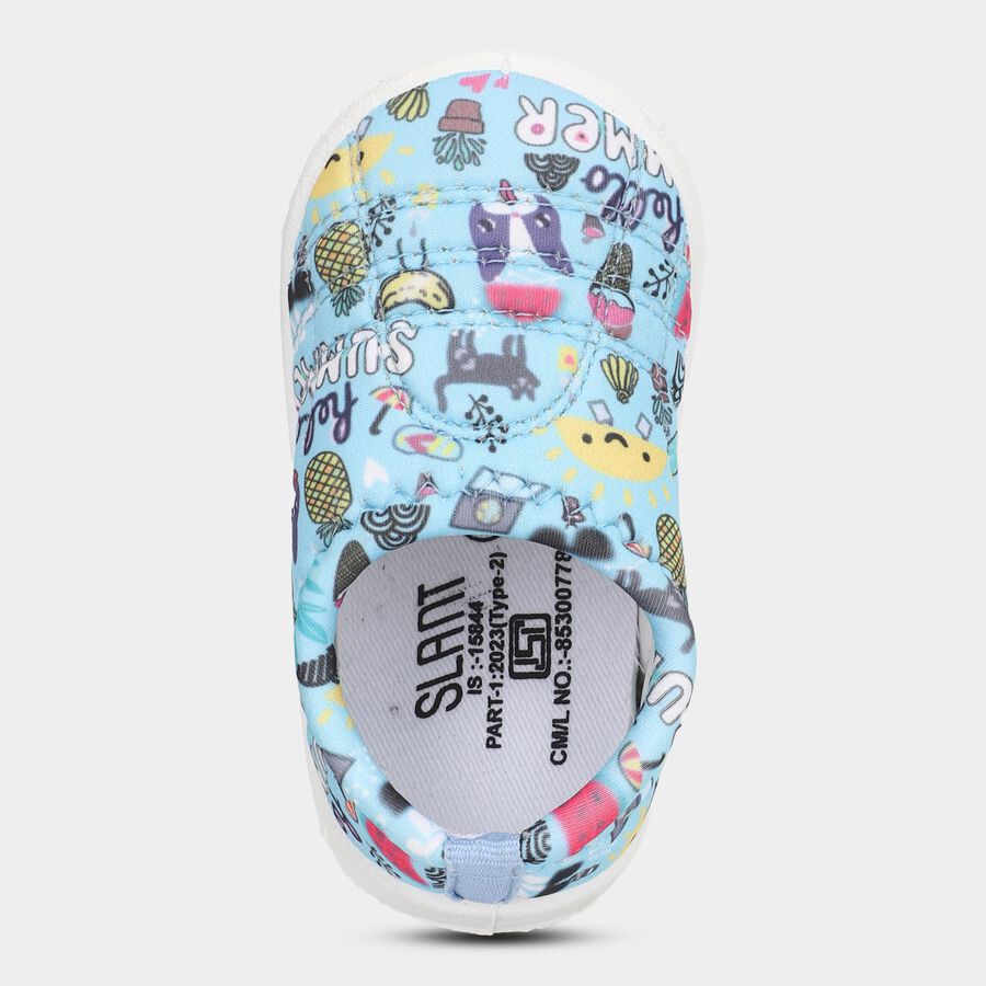 Boys Bright Sky Blue Slip-On Casual Shoes, नीला, large image number null