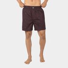 Men's Wine Classic Fit Geometric Printed Boxers, वाइन, small