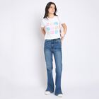 Ladies' 100% Cotton Crop  Top, White, small