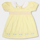 Infant Girls' 100% Cotton Frock, Yellow, small