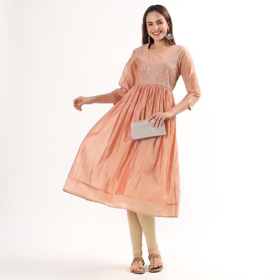 Ladies' Kurta, हल्का गुलाबी, large image number null