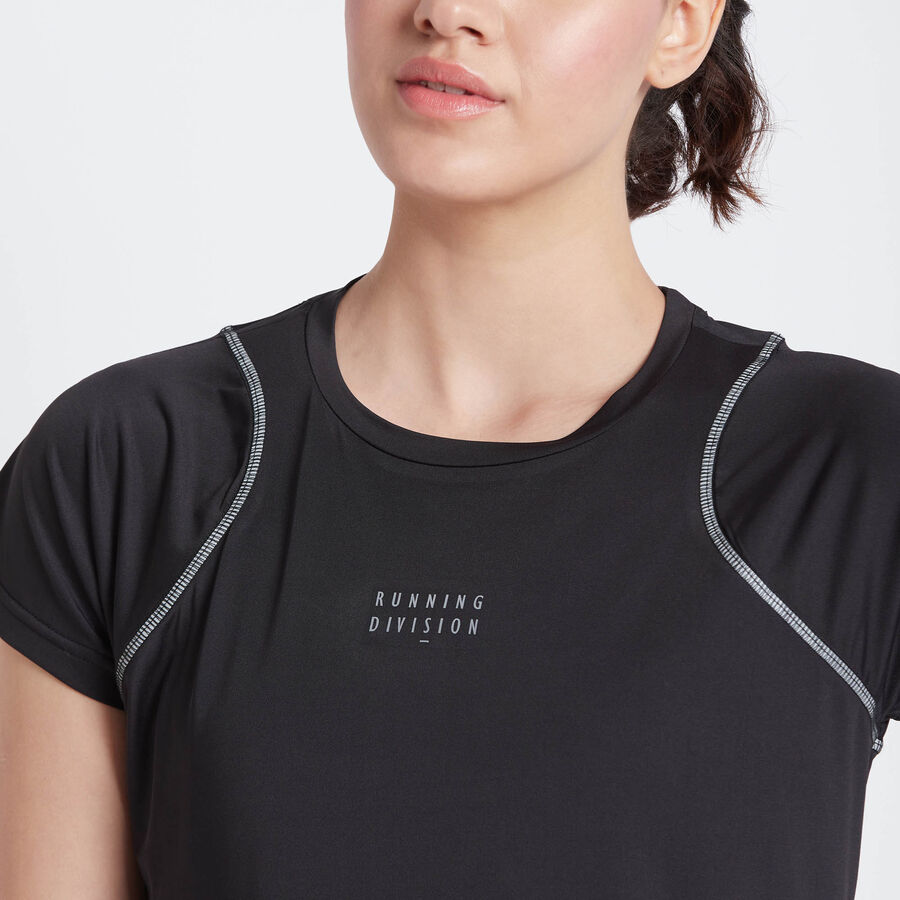 Solid Round Neck T-Shirt, Black, large image number null