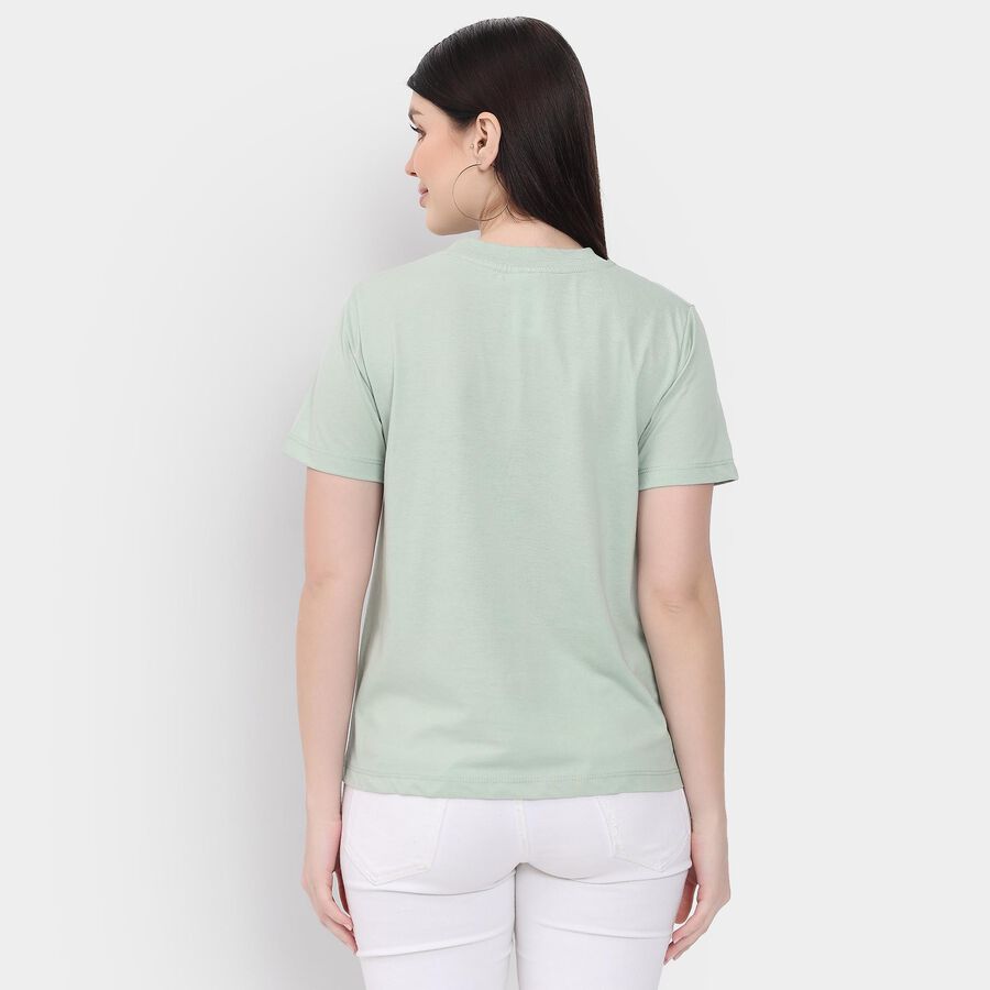 Ladies' Round Neck T-Shirt , Light Green, large