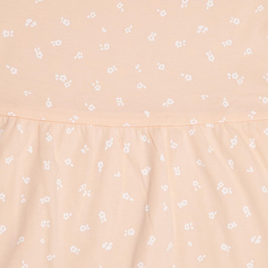 Infant Girls' 100% Cotton Frock , Peach, large image number null