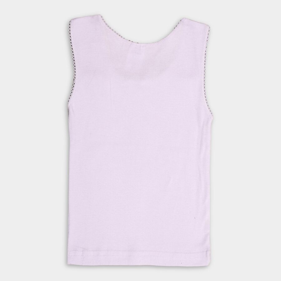 Girls' 100% Cotton Vest, लाइलेक, large image number null