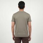 Men's Olive Cotton Round Neck Casual T-Shirt, ओलिव, small