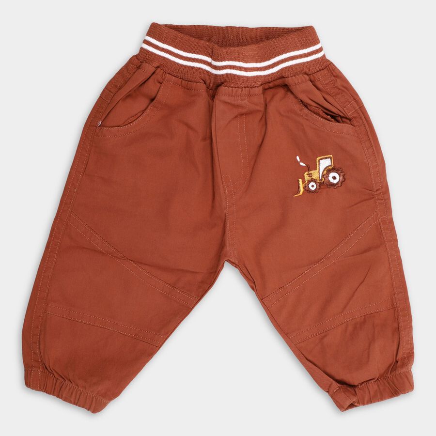 Infants' 100% Cotton Cotton Trousers, भूरा, large image number null