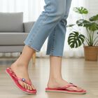 Women's Pink Flip-Flops Slippers, गुलाबी, small