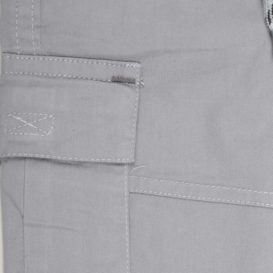 Infants Cotton Solid Trousers, Light Grey, large image number null