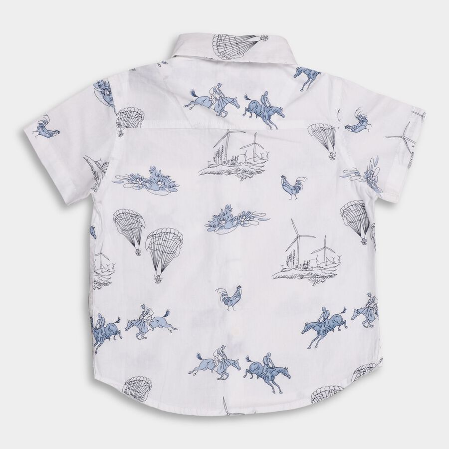 Boys'100% Cotton Casual Shirt, White, large image number null
