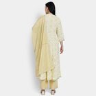Ladies' 100% Cotton Kurta Pyjama Set with Dupatta, पीला, small image number null