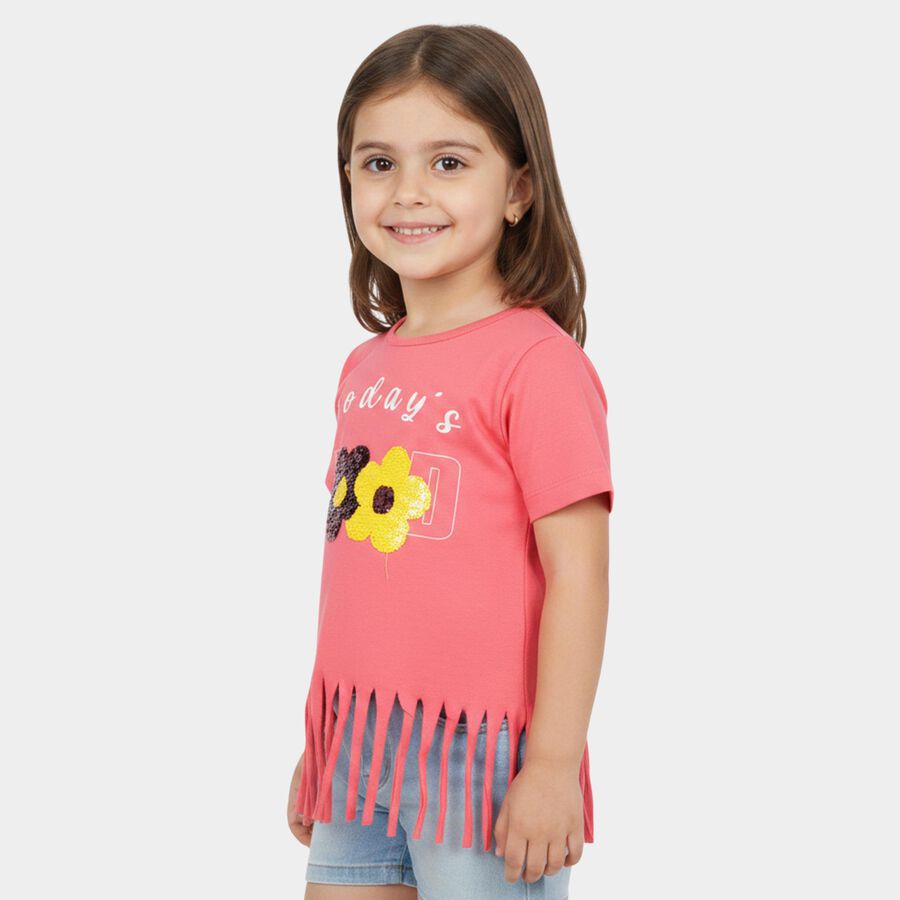 Girls' T-Shirt, Orange, large