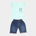 Infants All Over Print Capri Set, Light Green, small image number null