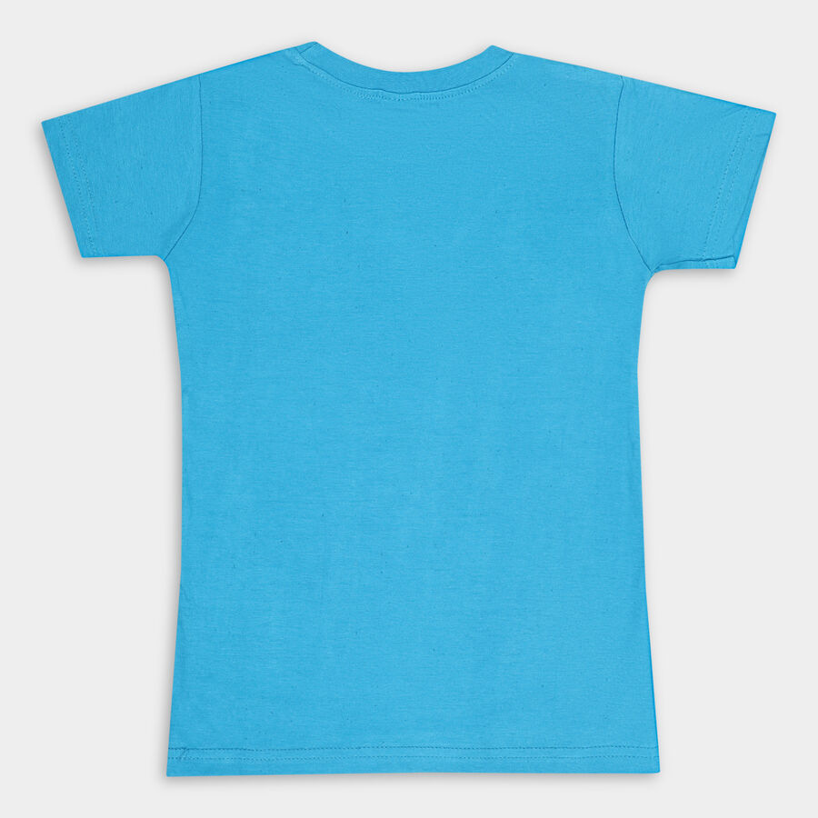 Boys Cotton T-Shirt, Mid Blue, large image number null