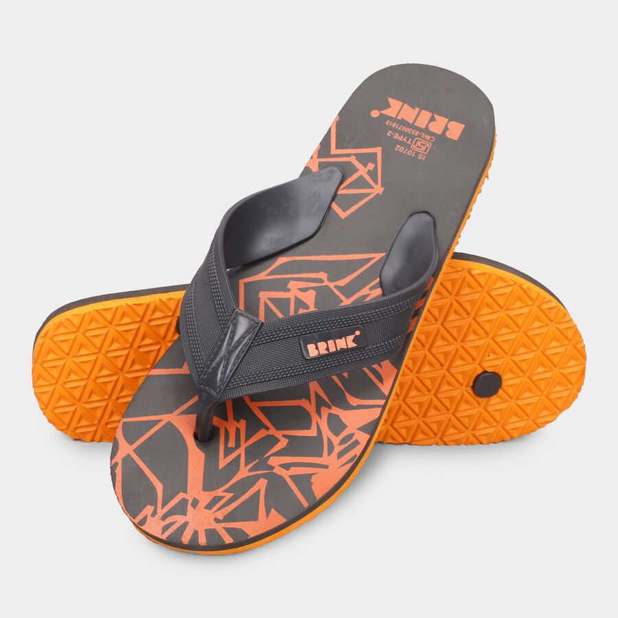 Men's V Strap Slipper, Orange, large image number null