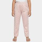 Girls' Light Pink Metallic Polka Dot Plush Pyjama, हल्का गुलाबी, small image number null