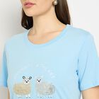 Ladies' Round Neck T-Shirt, Light Blue, small image number null