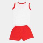 Infant Chest Printed Baba Suit, Red, small image number null