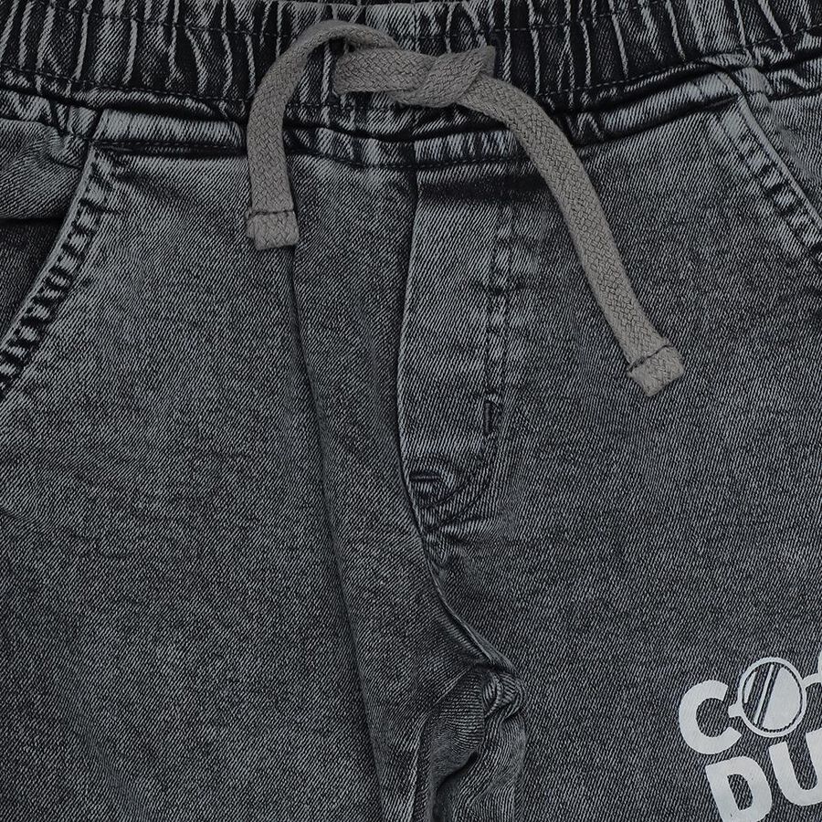 Boys' Washed Light Grey Relaxed Fit Cargo Jogger Jeans, Light Grey, large