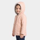 Girls' Pink Hooded Puffer Jacket, Light Pink, small