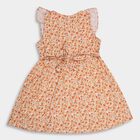 Girls' 100% Cotton Frock , Peach, small image number null