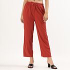 Women's Rust Balloon Fit Solid Harem Pants, Rust, small image number null