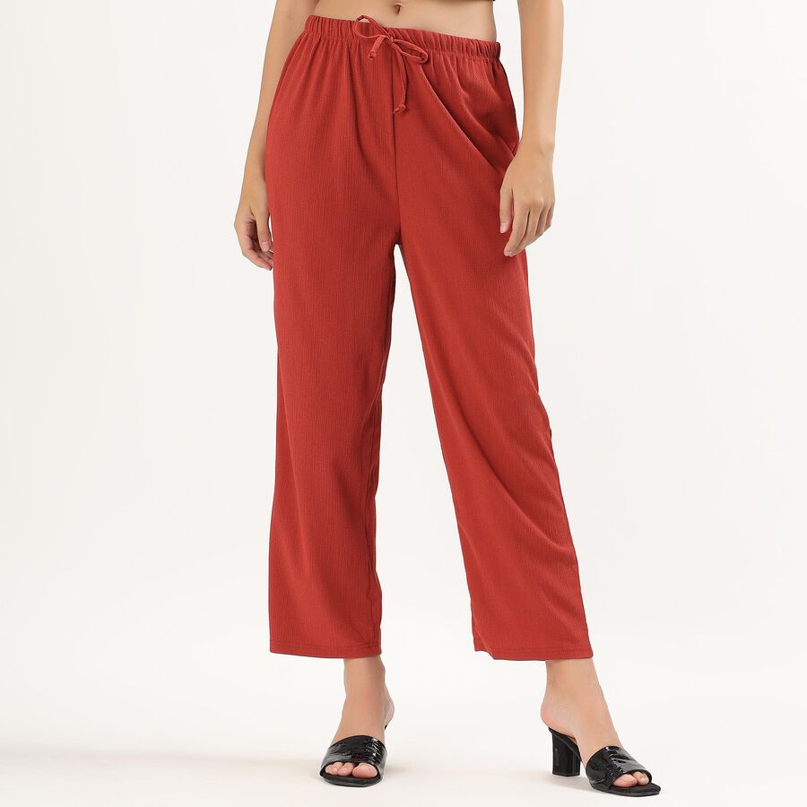 Women's Rust Balloon Fit Solid Harem Pants, Rust, large image number null