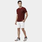 Men's Pink Round Neck Athleisure T-Shirt, Light Pink, small